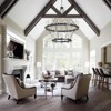 24-lights Chandelier,wagon Wheel Chandelier With Glass Shade - 3 of 4