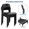 Dining Chairs Set of 4, Stackable Modern Kitchen Chairs, Plastic Dining Room Chair with Metal Legs - 4 of 4