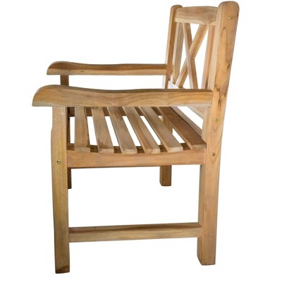 Nordic Teak Natural Outdoor Dining Chair with Arm Rests