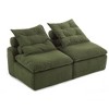 TIRAMISUBEST 39 inch Compression Sofa 2/4/6 Seats Chenille Foldable Floor Bed Fixed Frame Single Seater Boneless Modular Living Room Bedroom - 4 of 4