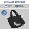 Hynes Eagle Quilted Small Tote Bag, Detachable Coin Purse-Black - 2 of 4