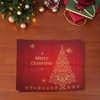 Unique Bargains Christmas Place Mats Linen Red Gold Tone 13"x17.7" 2 Pcs - 2 of 4
