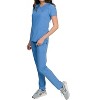 Medgear Celeste Women's Stretch Scrubs Cross Over Neckline Top and Slim Leg Pants - image 3 of 4