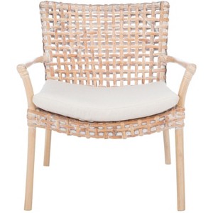 Collette Rattn Accent Chair W/ Cushion - ACH6515 - Safavieh - 1 of 4