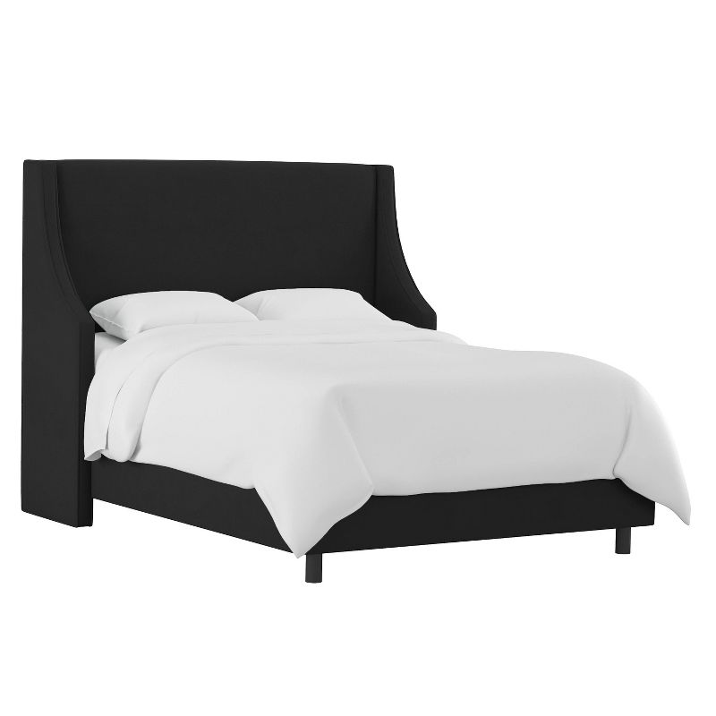 Skyline Furniture Dianna Swoop Arm Wingback Velvet Bed, 3 of 9