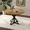 Round Dining Table for 4, 47" Farmhouse Kitchen Tables, Circle Dinner Table with Heavy Duty Metal Base - 4 of 4