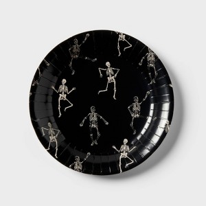 20ct Halloween Dancing Skeleton Dinner Plate - Spritz™ - 1 of 3