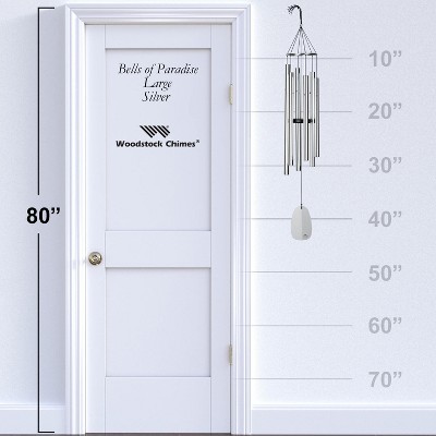 Silver Aluminum 44-Inch Bells of Paradise Wind Chime