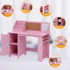 Drawing and Art Table for Boys & Girls Ages 3-8,Kids Study Desk and Chair Set with Storage Cabinets Corkboard, Hutch,Multipurpose Workspace - 3 of 4