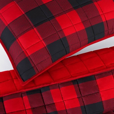Alex Buffalo Check Plaid Printed Quilt Set - Serta, 4 of 5