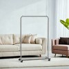 Heavy-Duty Clothes Rack with Dense Mesh Storage Shelf, 25.4mm Metal Garment Rack with Wheels and 2 Brakes Freestanding Clothes Rack - 2 of 4