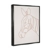 Kids' Wall Art by Melissa Wang Zebra Animal Line Doodle Black Framed Kids' Floater Canvas - Stupell Industries: Vertical Digital Art, Beige - 2 of 4