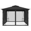 vidaXL Gazebo with Nets 9.8'x13.1'x8.7' Anthracite - 3 of 4