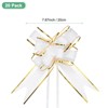 Unique Bargains Plastic Gold Edge Satin Gift Wrap Bows Pull Bows 20 Pcs - 3 of 4