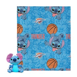 NBA Spin Stitch Hugger Pillow & Silk Touch Throw Blanket Set 40x50 Inches - 1 of 4