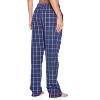 Ashford & Brooks Women's Woven Pajama Sleep Pants - Blue/Burgundy - XX-Large - 3 of 4