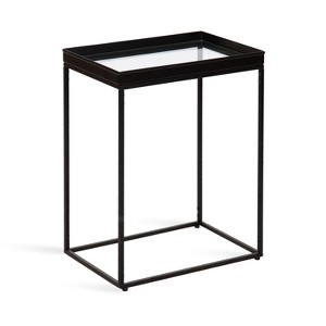 Kate and Laurel Lonsdale Rectangle End Table, 18x12x24, Black - 1 of 4