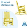 Hyleory HDPE Modern Resin Outdoor Rocking Chair, Patio Adirondack Chair for All Seasons - 4 of 4