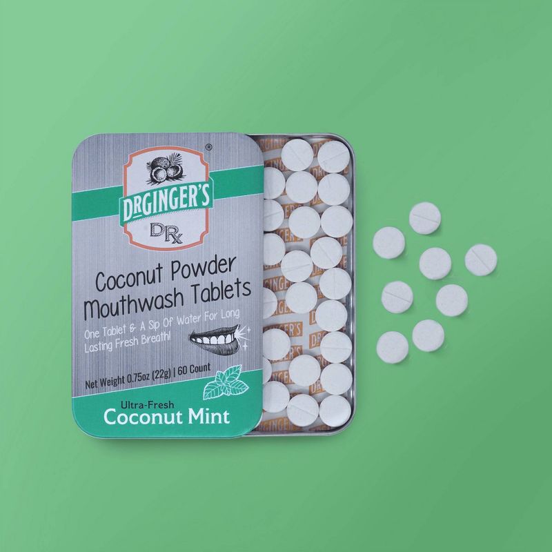 Dr. Ginger&#39;s Coconut Mint Mouthwash Tablets - 60ct, 5 of 6