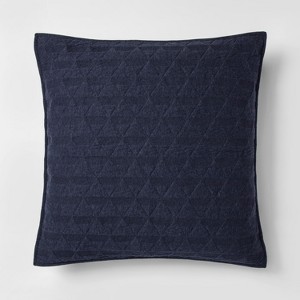 Blue Triangle Stitched Jersey Sham (Euro) - Project 62 + Nate Berkus