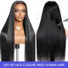Jessie's Wig 24Inch HD Lace Frontal Straight Wig 5X5 Lace Natural Black 1 Pc/Pack - 3 of 4