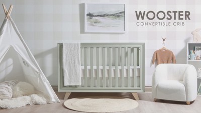 Wooster Almond 3-in-1 Convertible Crib with Multi-Level Paneling