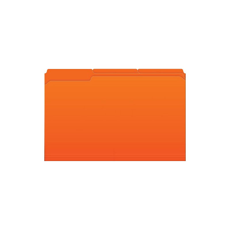 Pendaflex Colored File Folders 1/3 Cut Top Tab Legal Orange/Light Orange 100/Box 15313ORA, 3 of 8