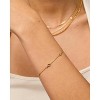 14K Gold Plated Sideways Cross Bracelet for Women Cubic Zirconia Station Bracelet - 2 of 3