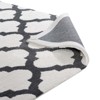 Modway Lida Moroccan Trellis 8x10 Area Rug - Ivory and Charcoal,  100% Polyester Microfiber ,  Tight Low Pile Weave - 4 of 4