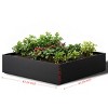 Syemin Planters Metal Rectangular Raised Garden Bed Anti-Rust Coating for Flowers Vegetables Herbs Outdoor Use, Black, 47.24"*47.24"*11.81" - 3 of 4