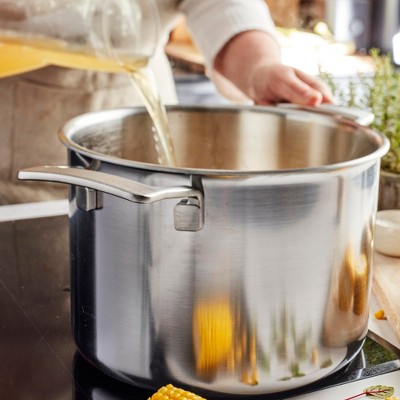 Demeyere 8-Quart Stainless Steel Stock Pot with Lid