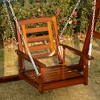Outsunny Hanging Porch Swing Outdoor Patio Swing Chair with Pine Wood Frame and Wide Backrest for Patio and Yard - 2 of 4