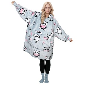 Tirrinia Women's Hoodie Sweatshirt, Casual Pullover Sweater, Soft Comfy Blanket Hoodie Sweatshirt, One Size Fits All, Gift for her - 1 of 4
