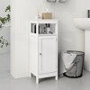 Sevobal Utility Storage Cabinets, Floor Cabinet with Doors and Open Shelves for Living Room Kitchen Hallway, White, 12.6"*12"*31.5" - 2 of 4