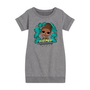 - LOL Surprise! - Fierce Doll Graphic Short Sleeve Fleece Dress - 1 of 4