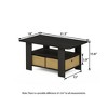 HOMLUX 31" Coffee Table Modern Living Room Furniture with Storage Bin Drawer & Open Shelf - 3 of 4