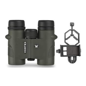 Vortex Diamondback 10x32 Binoculars with Smartphone Adapter Bundle