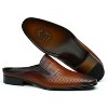 Santimon Men's Perforated Leather Mules Breathable Slip-on Backless Loafers - 4 of 4