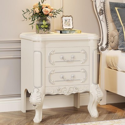 KIGFTSOD 20¡± Classic Nightstand with Drawers,White