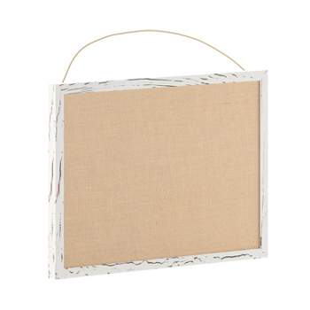 Merrick Lane Linen Display Board with Wooden Frame and Push Pins