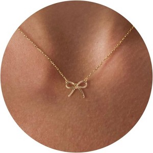 14K Gold Plated Charm Necklace for Women, Assorted Beach & Nature Themed Pendants - 1 of 4