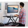 Mount-It! Standing Desk Converter, Height Adjustable Sit Stand Desk, 32x22 Inch Preassembled Stand Up Desk Converter, Ultra Low Profile Design, Black - 3 of 4