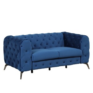 NicBex 63 Inch Loveseat Sofa Modern Upholstered Velvet Fabric 2 Seater Sofa with Button Tufted Back for Living Room,Apartment - 1 of 4