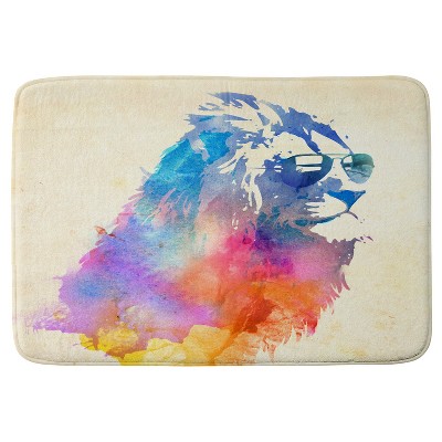 Robert Farkas Sunny Leo Cushion Bath Mat Pink - Deny Designs