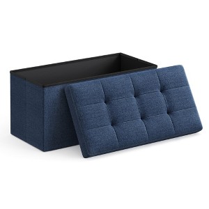 SONGMICS 30" Storage Ottoman Bench Ottoman with Storage Footstool Hold up to 660 lb for Bedroom Living Room - 1 of 4