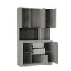 Chery Life 74" Black Kitchen Pantry Cabinet Cupboard with 6 Doors,3 Shelves and 2 Drawer,Versatile Cabinet, Storage Cabinet for Kitchen - 2 of 4