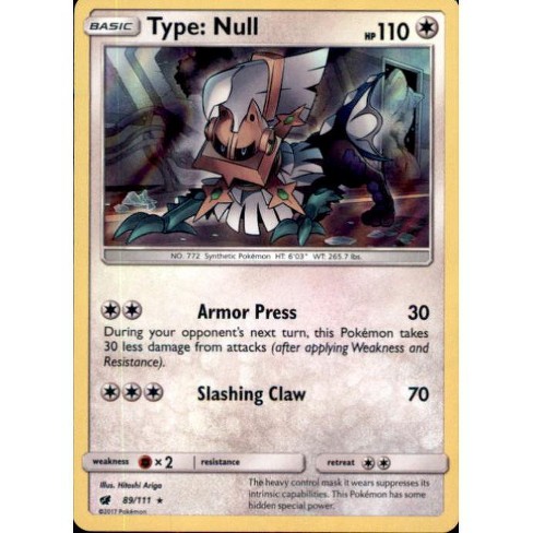 Pokemon Sun And Moon Crimson Invasion Rare Holo Type Null 89