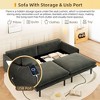 PAGED Convertible Sofa Bed, Modern Cloud Sofa, Pull-Out Sleeper Sofa with Storage, USB Port, 2-In-1 Pillow for Apartment, Living Room - 2 of 4