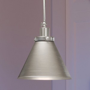 Urban Ambiance Luxury Traditional Pendant 12.75''H x 12.25''W,  Brushed Nickel Finish,  Pawtucket Collection, UHP4003 - 1 of 4