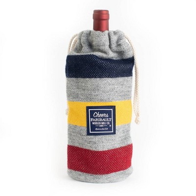 Wool Wine Bag Gray - Faribault Woolen Mill